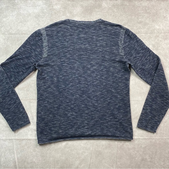 John Varvatos Sweater Men M Heathered Gray Lightweight Pullover Crew Neck Casual - Picture 7 of 14